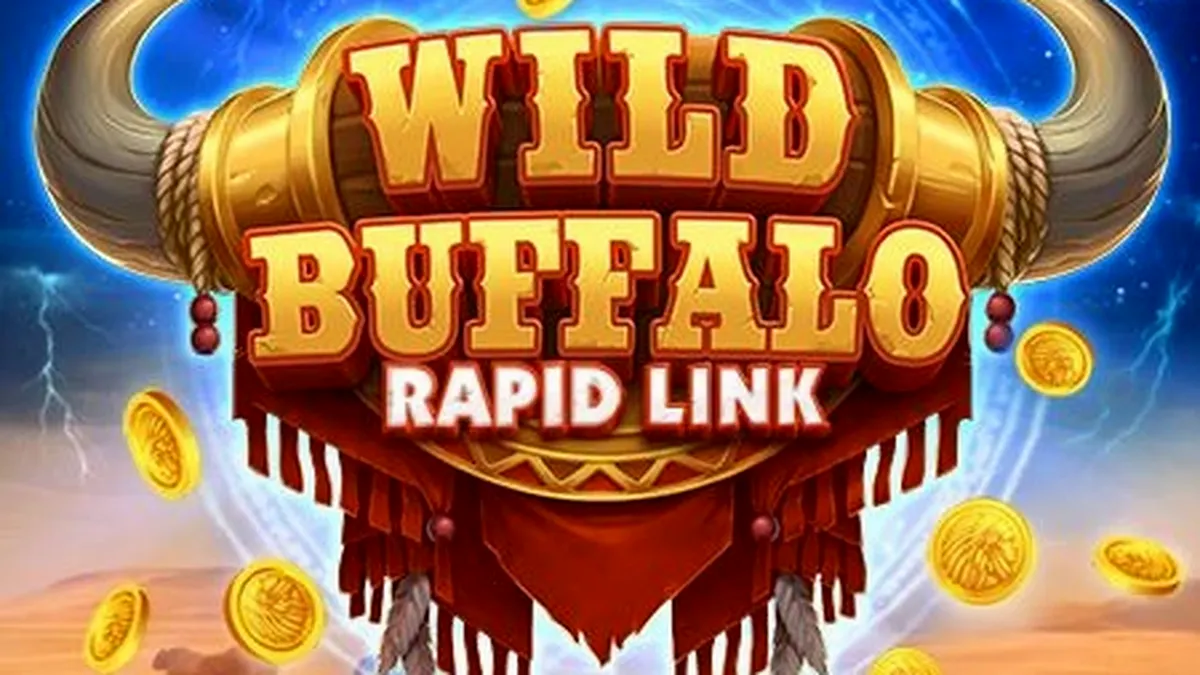 Wild Buffalo: Rapid Link slot game interface na may mga hayop at wild west theme.